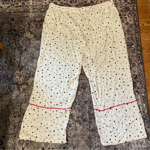 SUMMERSALT Women’s 1X Cloud 9 Silky PJ Set Polka Dot Pink Trim - Picture 3 of 8